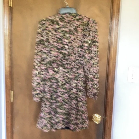 Relist9/28🔺LC Lauren Conrad floral print mini dress ruffle & metallic detail XS - Picture 14 of 17